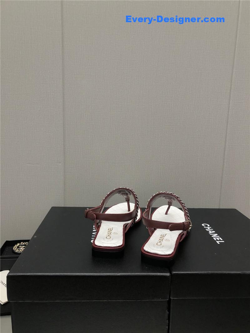 CC new C buckle chain sandals