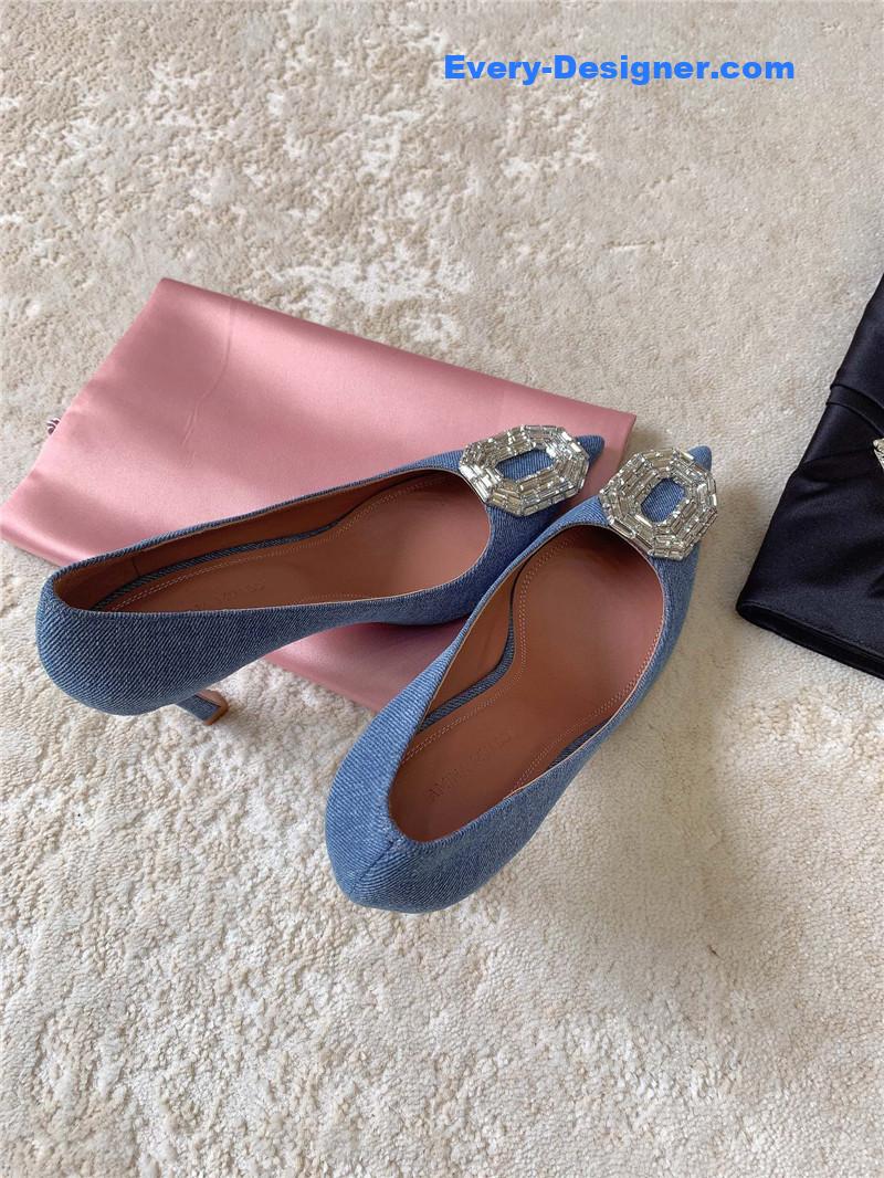 Amina Muaddi New Arrival Crystal Pumps