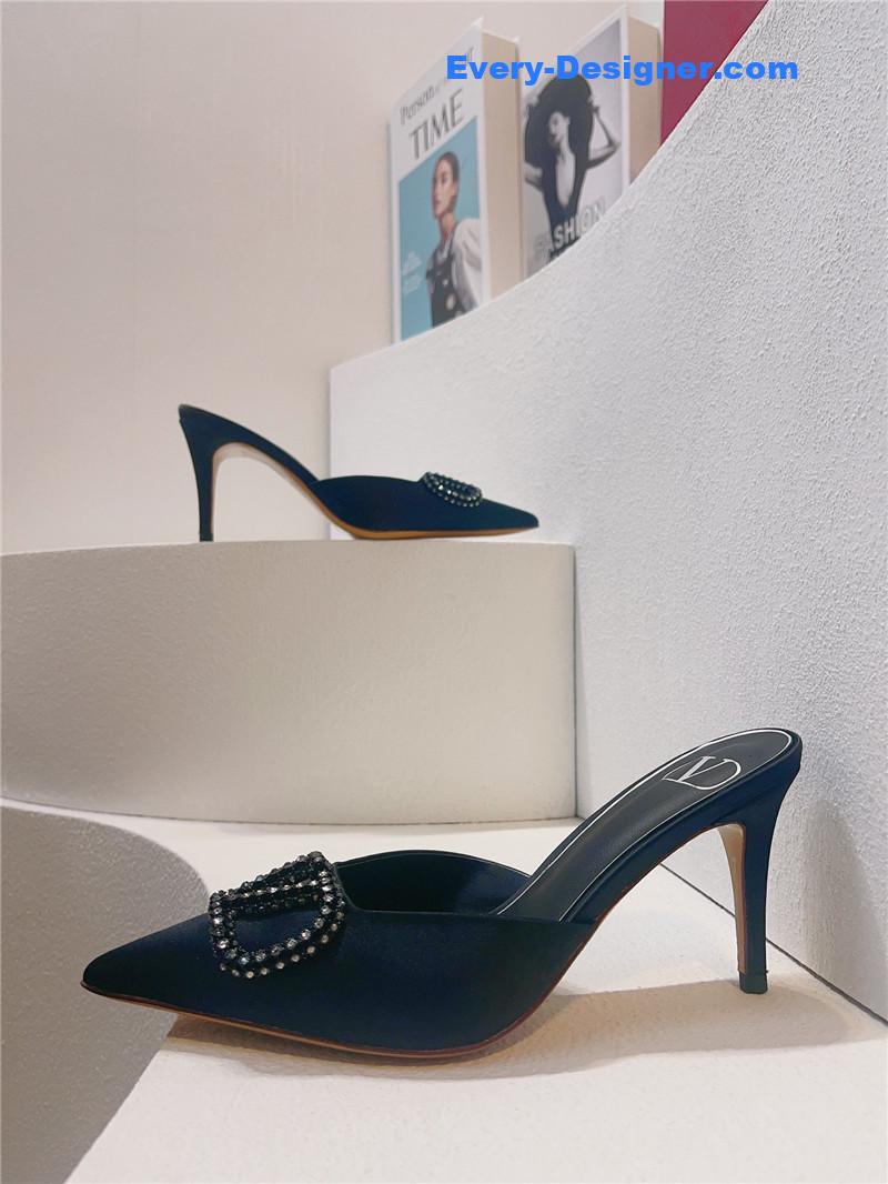 Va1e*ntin0 spring summer all-match high-heeled slippers