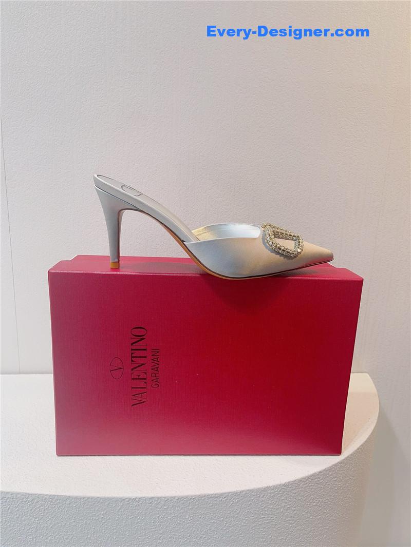 Va1e*ntin0 spring summer all-match high-heeled slippers
