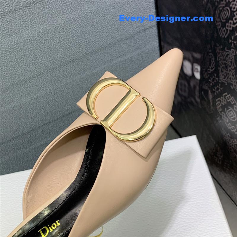 D10r spring and summer new jelly-colored pointed mules