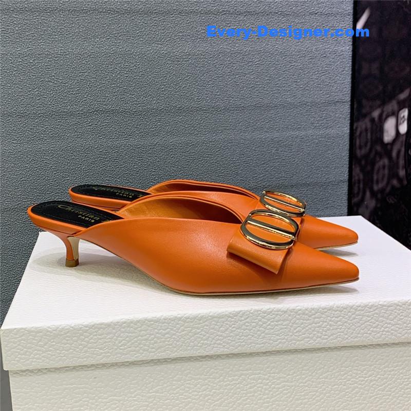 D10r spring and summer new jelly-colored pointed mules