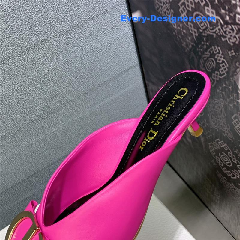 D10r spring and summer new jelly-colored pointed mules