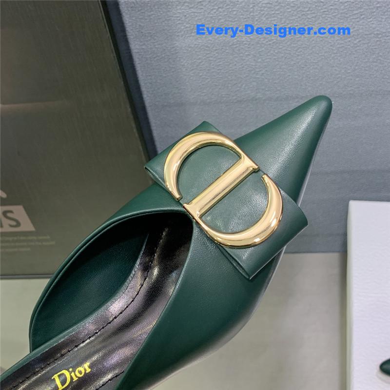 D10r spring and summer new jelly-colored pointed mules