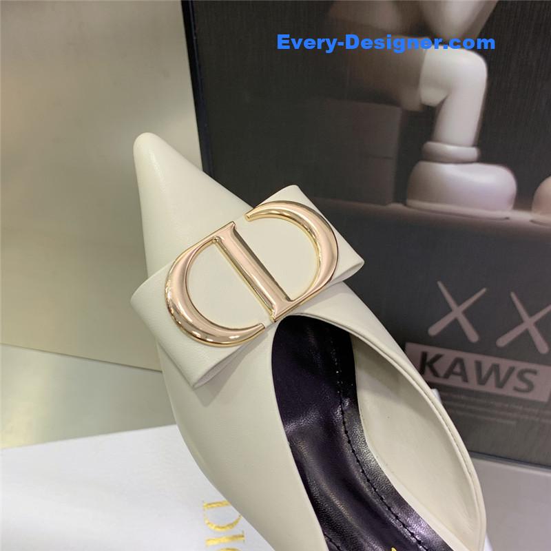 D10r spring and summer new jelly-colored pointed mules