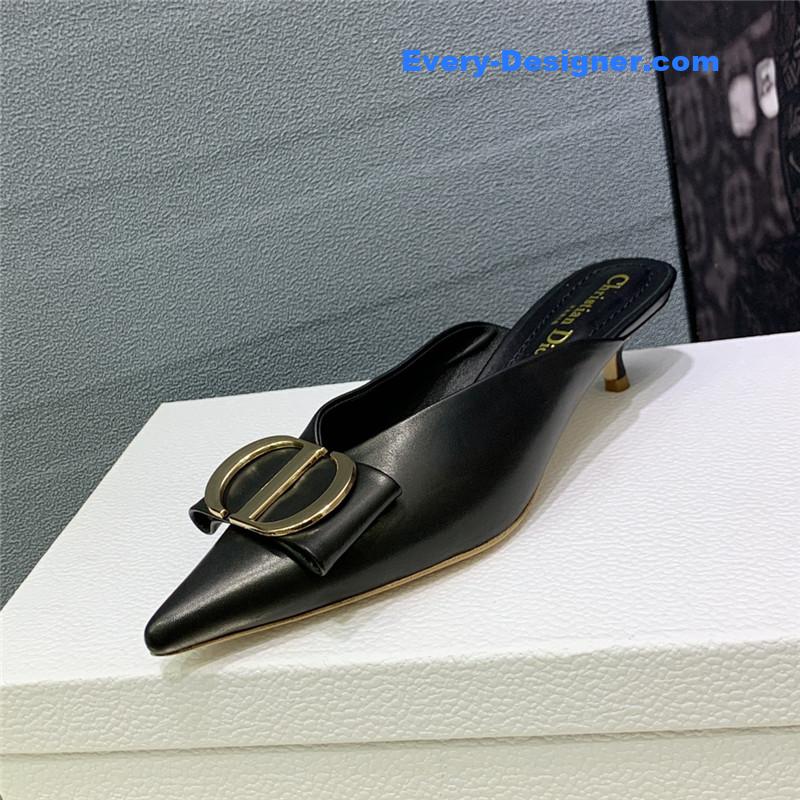 D10r spring and summer new jelly-colored pointed mules