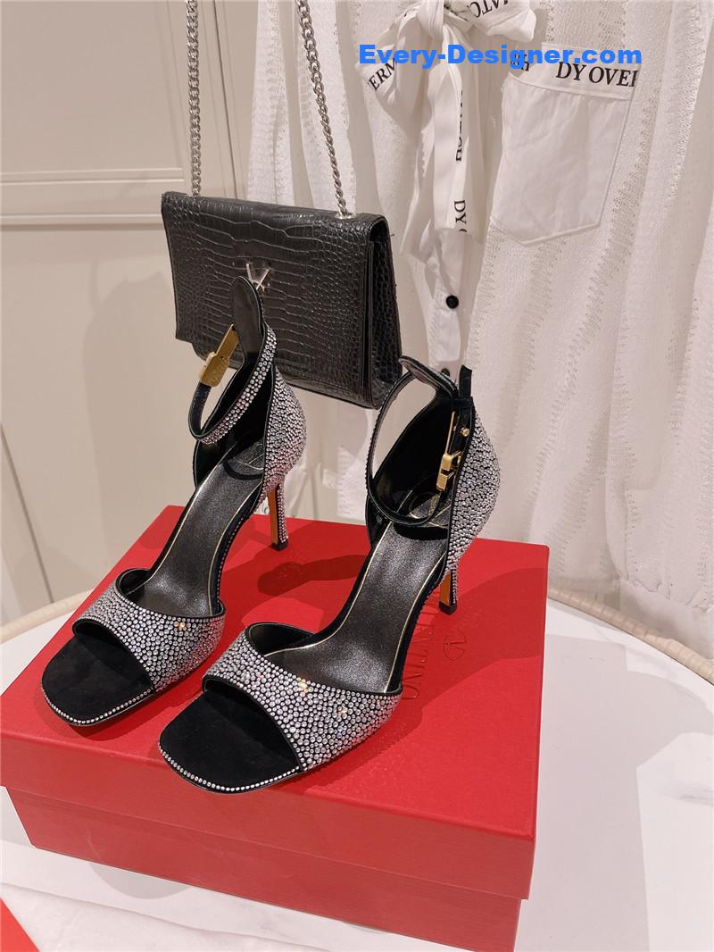 Va1e*ntin0 embossed sandals