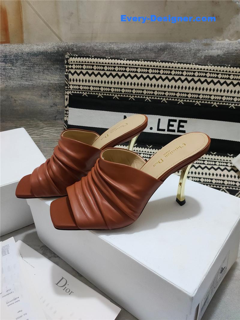 D10r leather high heel sandals
