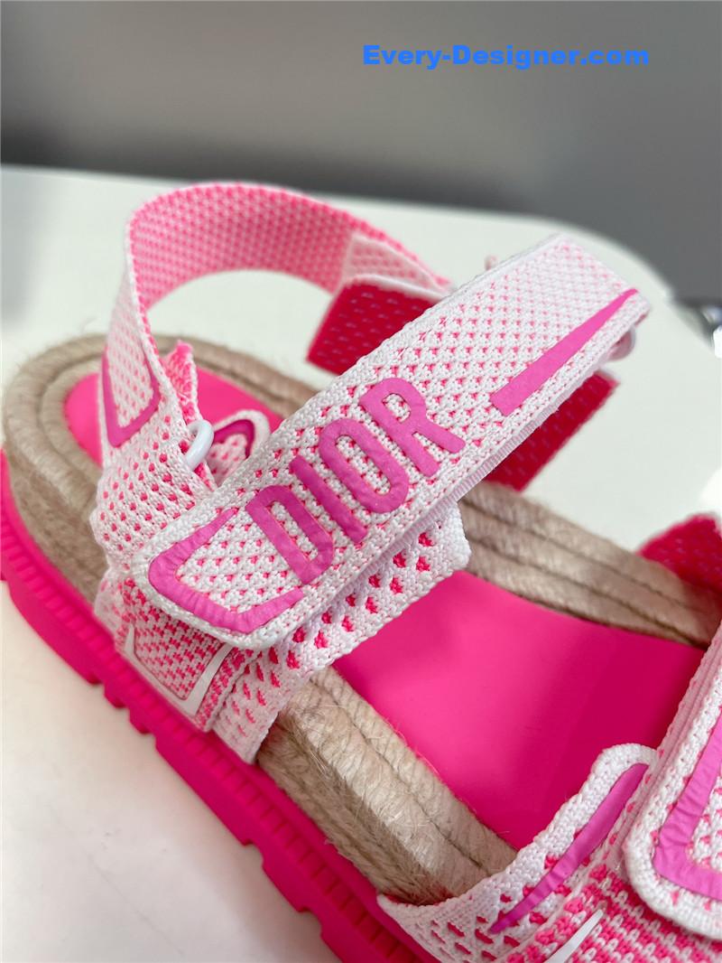 D10r canvas printed espadrilles pink sandals