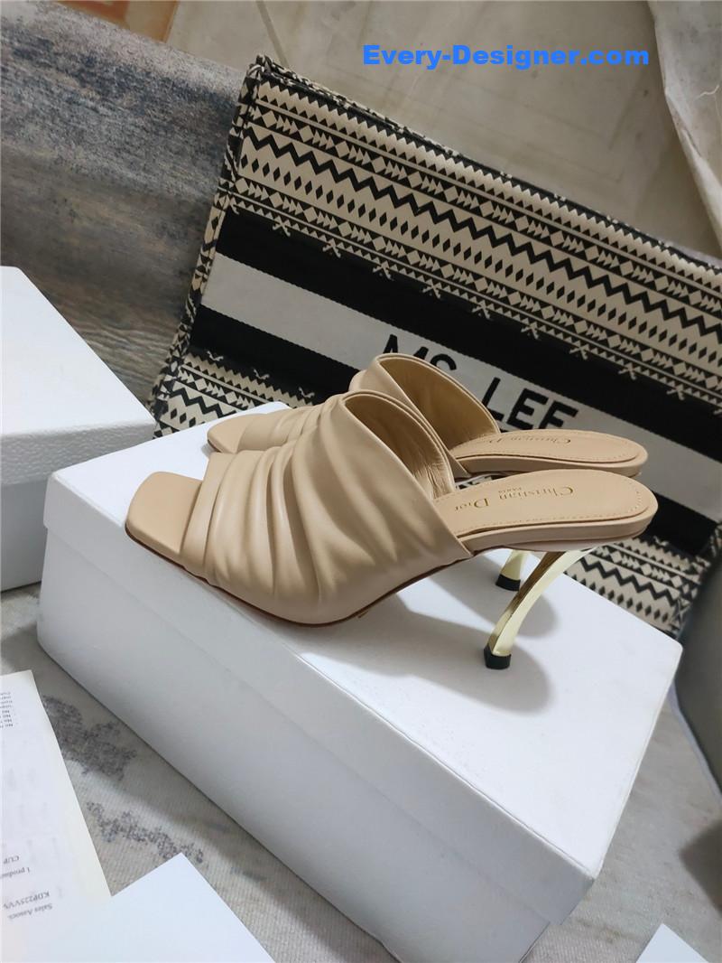 D10r leather high heel sandals