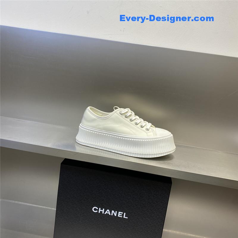 CC latest full leather platform biscuit shoes