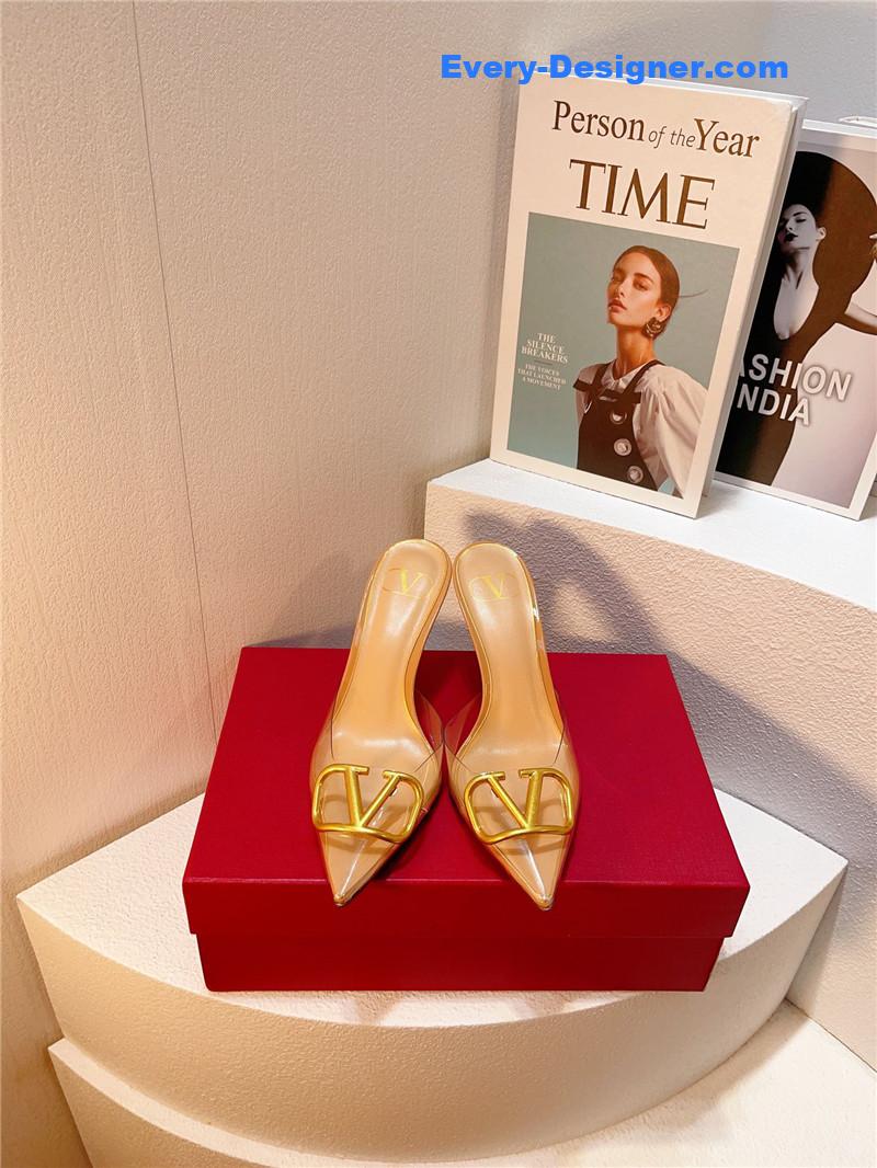 Va1e*ntin0 spring summer all-match high-heeled slippers