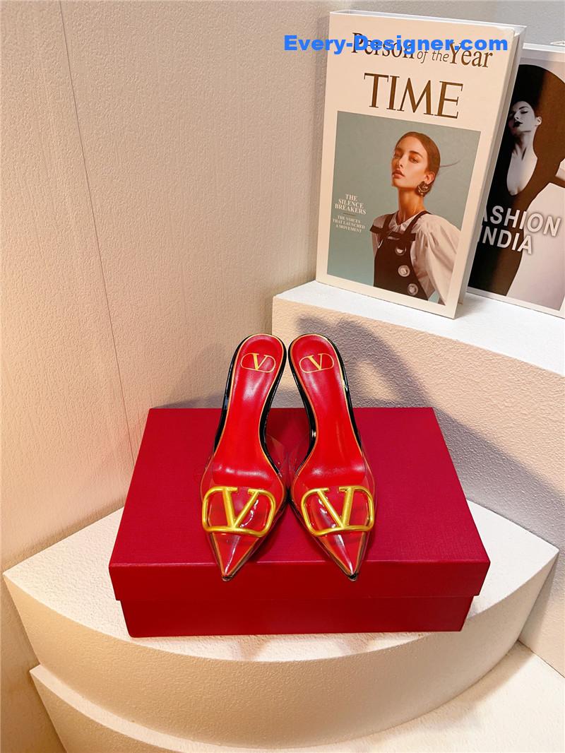 Va1e*ntin0 spring summer all-match high-heeled slippers