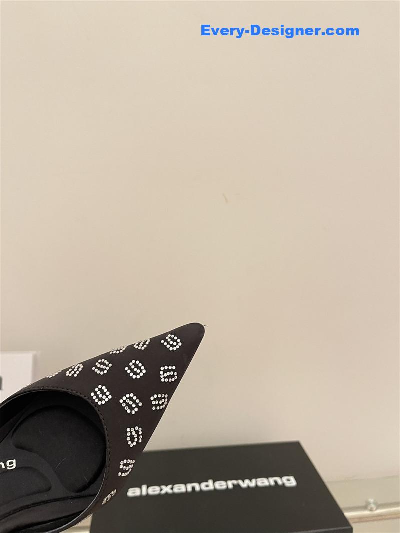 A1exa*der wang spring letter rhinestone high heel