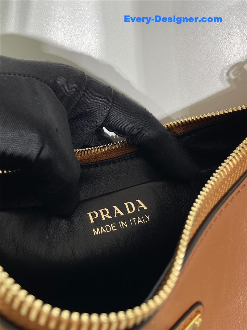 Pra*a moon leather shoulder bag
