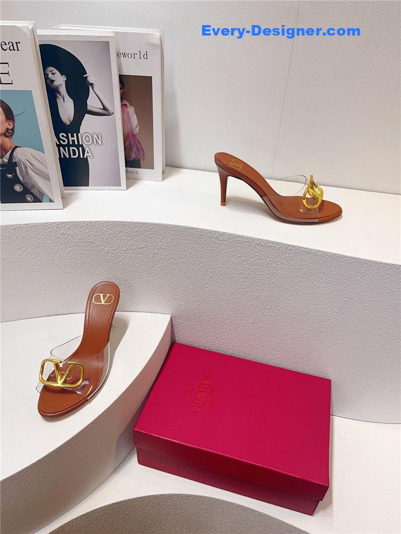 Va1e*ntin0 spring summer all-match high-heeled slippers