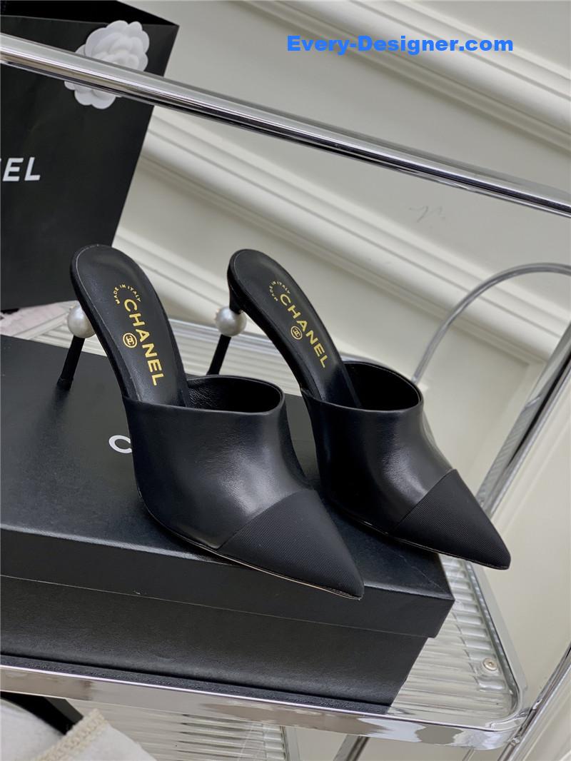 CC pointed toe stiletto mules