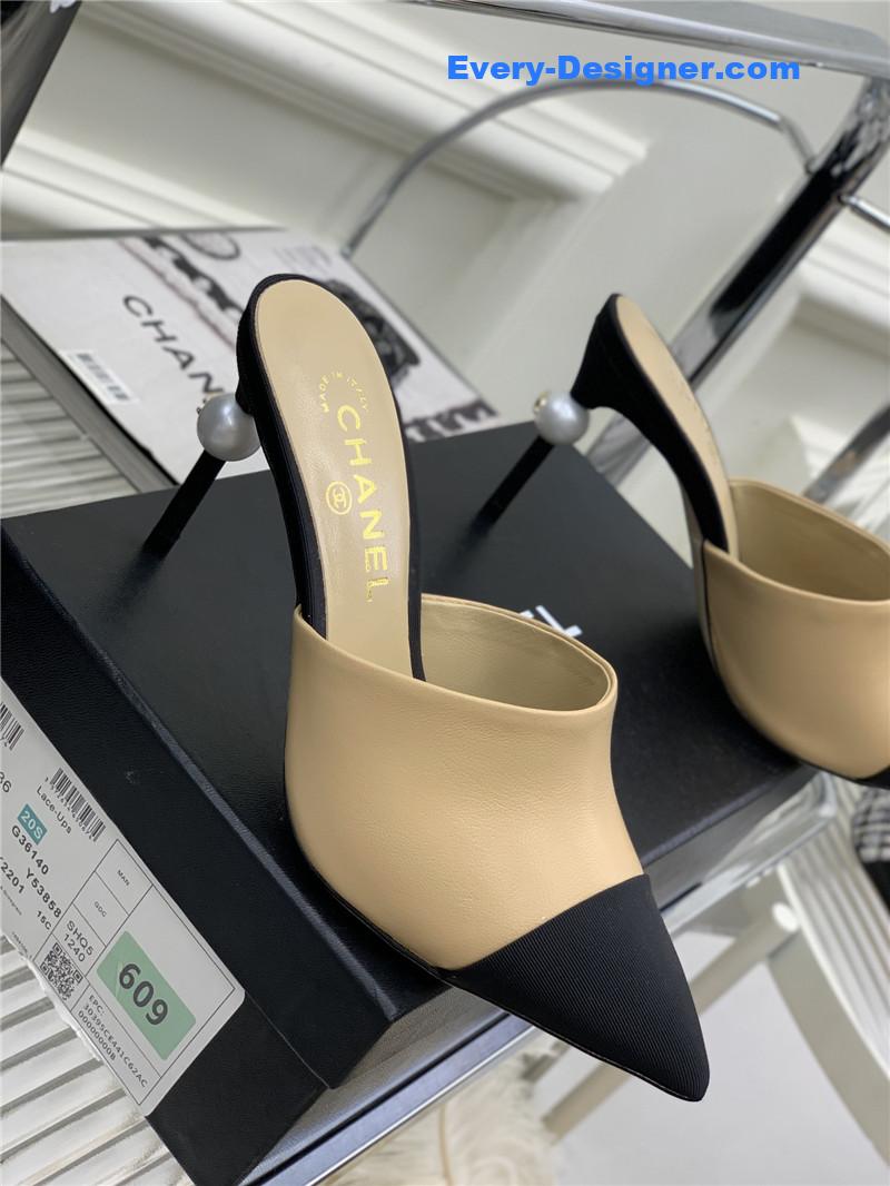 CC pointed toe stiletto mules