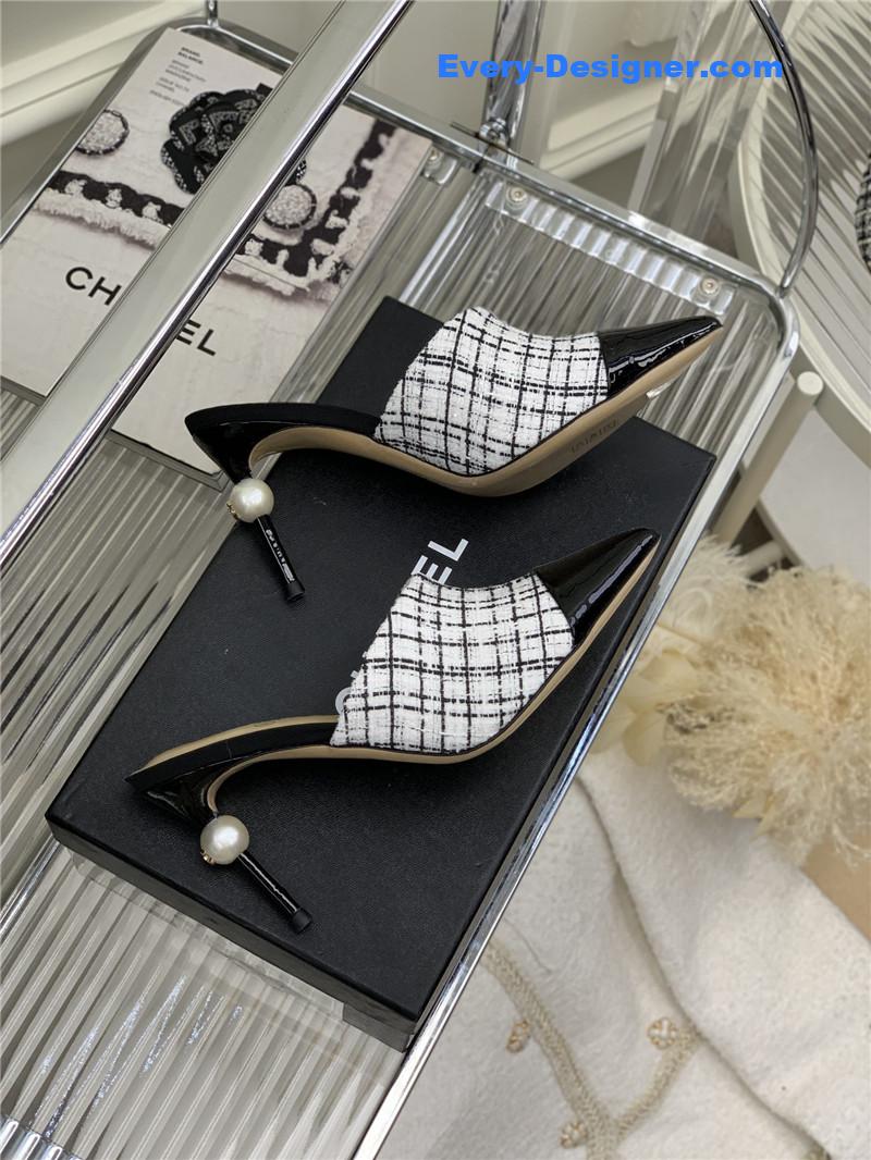 CC pointed toe stiletto mules