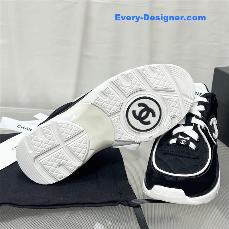 Ch**el patchwork casual sneakers