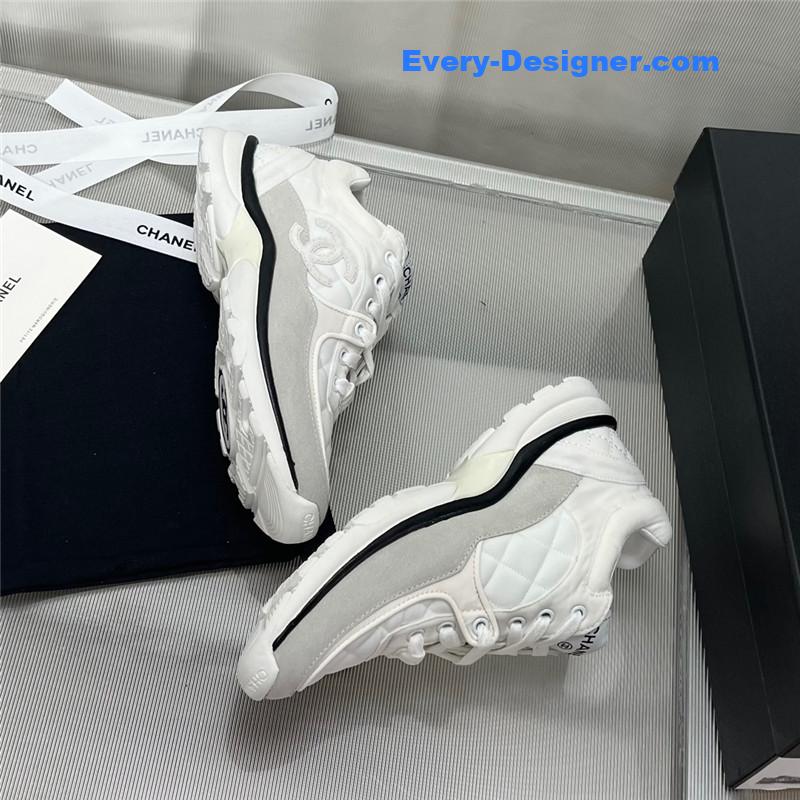 Ch**el patchwork casual sneakers
