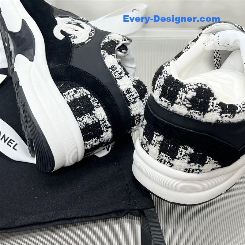 Ch**el patchwork casual sneakers