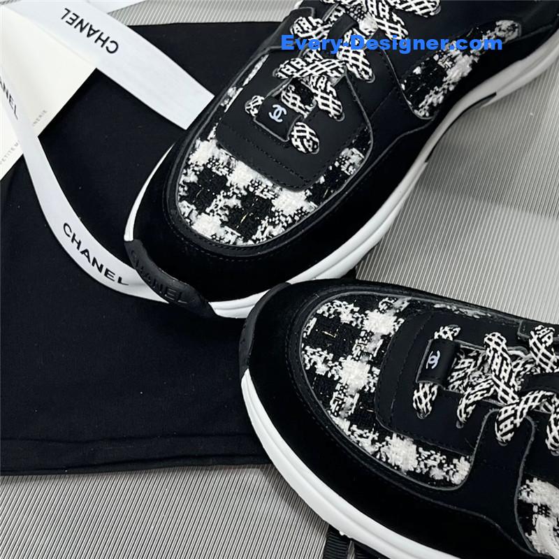 Ch**el patchwork casual sneakers