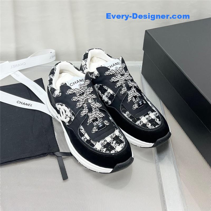 Ch**el patchwork casual sneakers