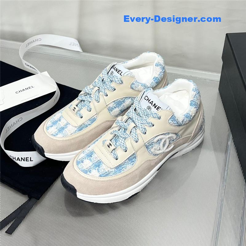 Ch**el patchwork casual sneakers