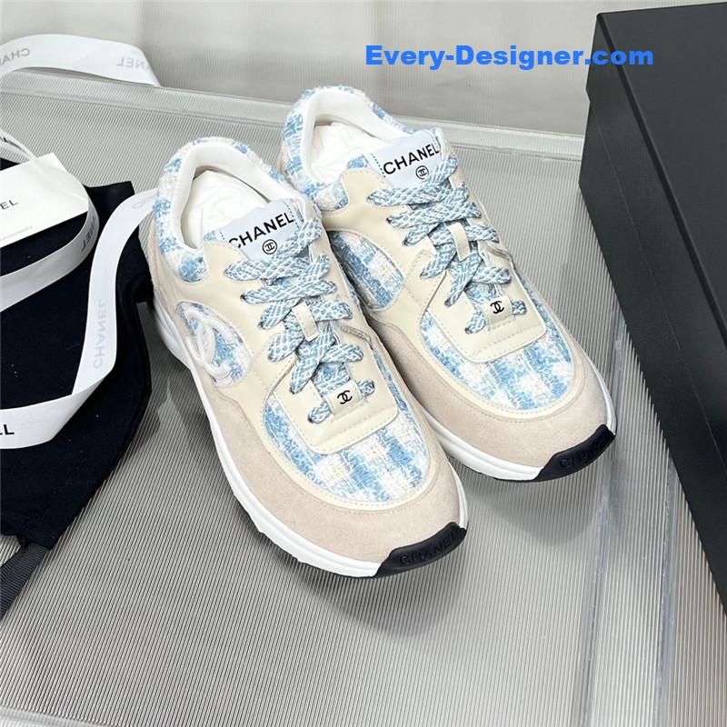 Ch**el patchwork casual sneakers