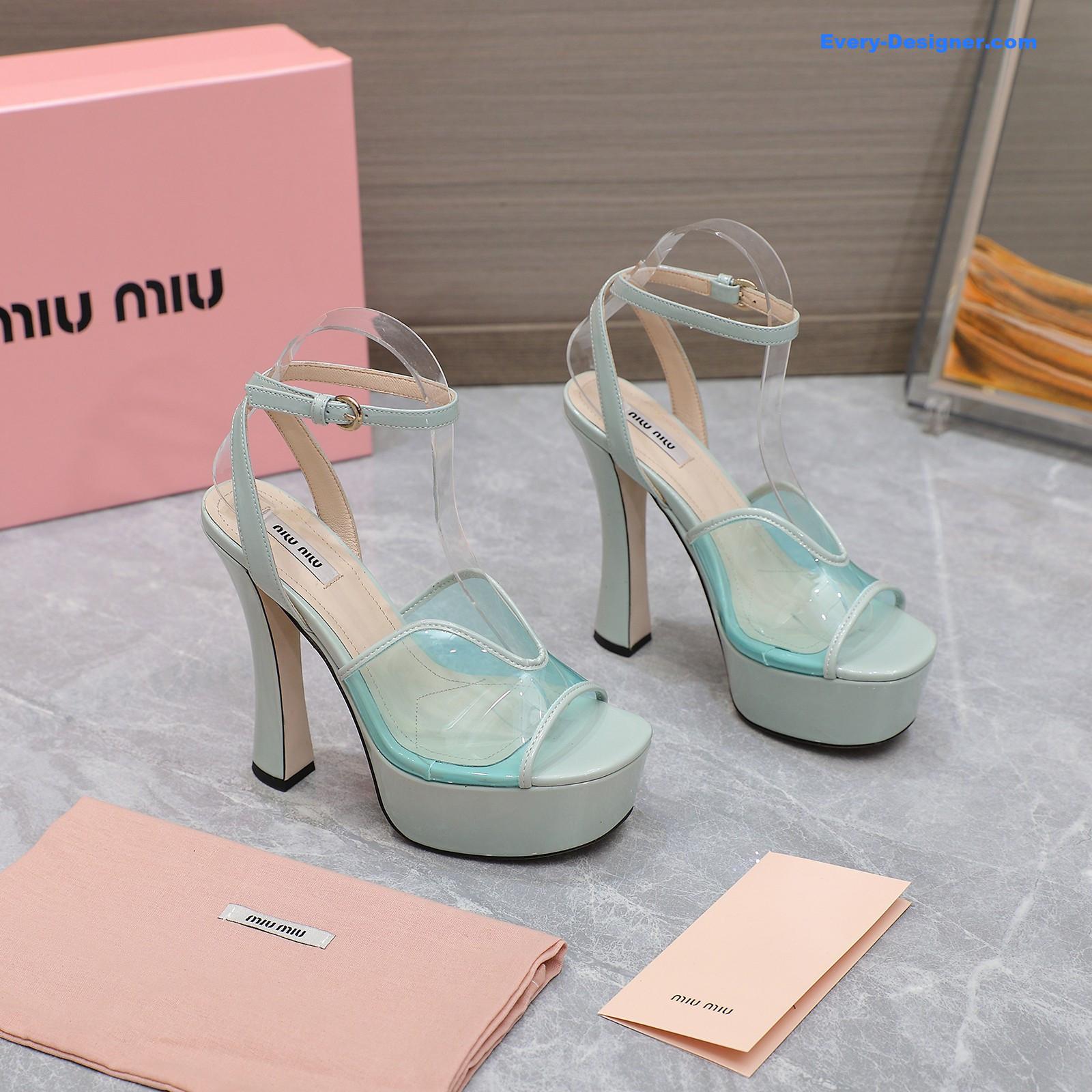 M1um1u transparent film high heels