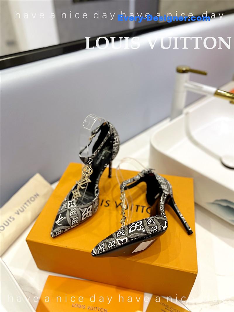 l0vis Vvtt0n lv fashion bazaar metal chain high heels