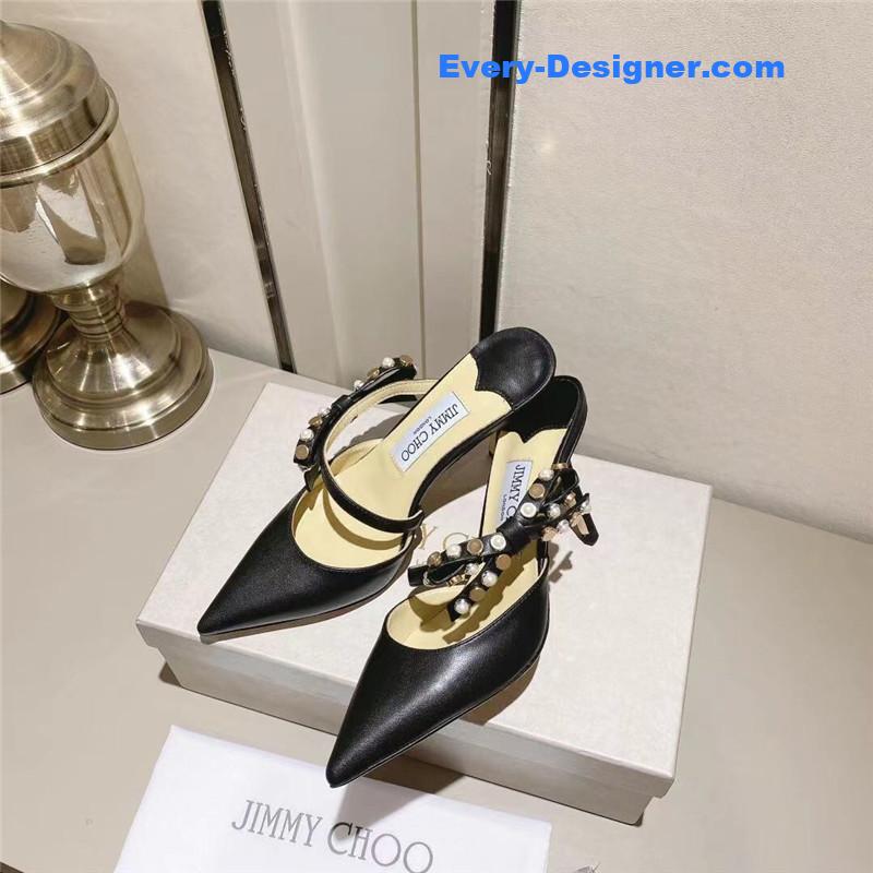 J1m*y Ch00 bow high heel sandals slippers