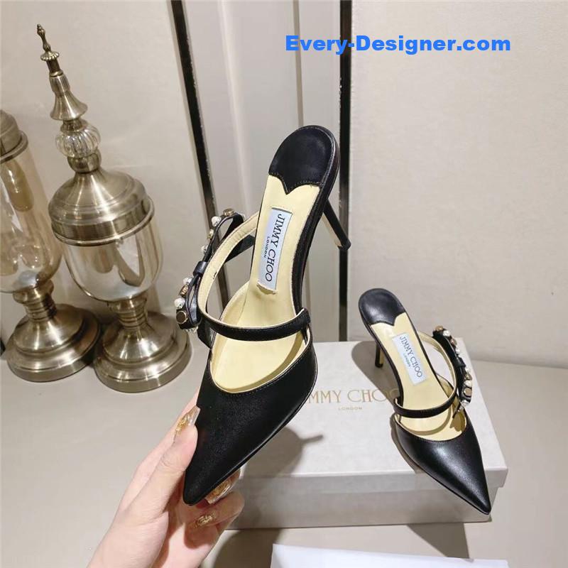 J1m*y Ch00 bow high heel sandals slippers