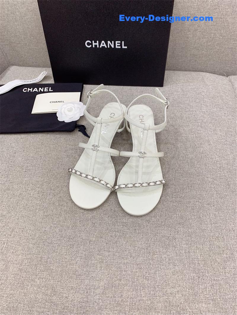 CC new chain chunky heel sandals