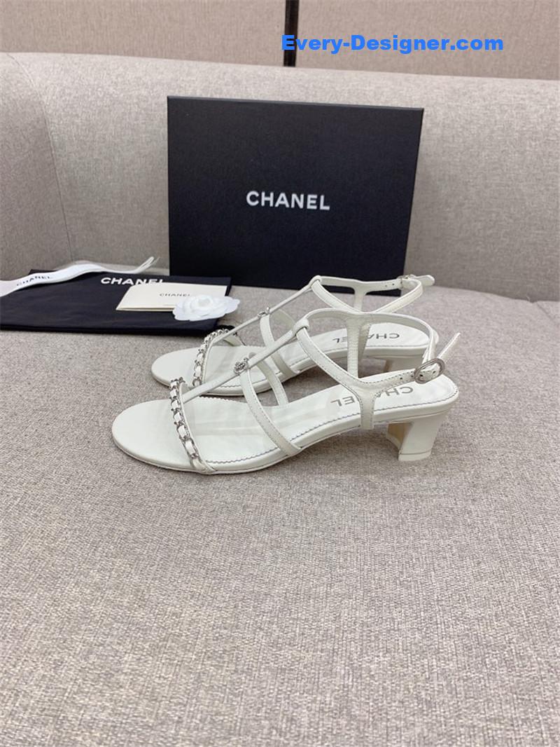 CC new chain chunky heel sandals