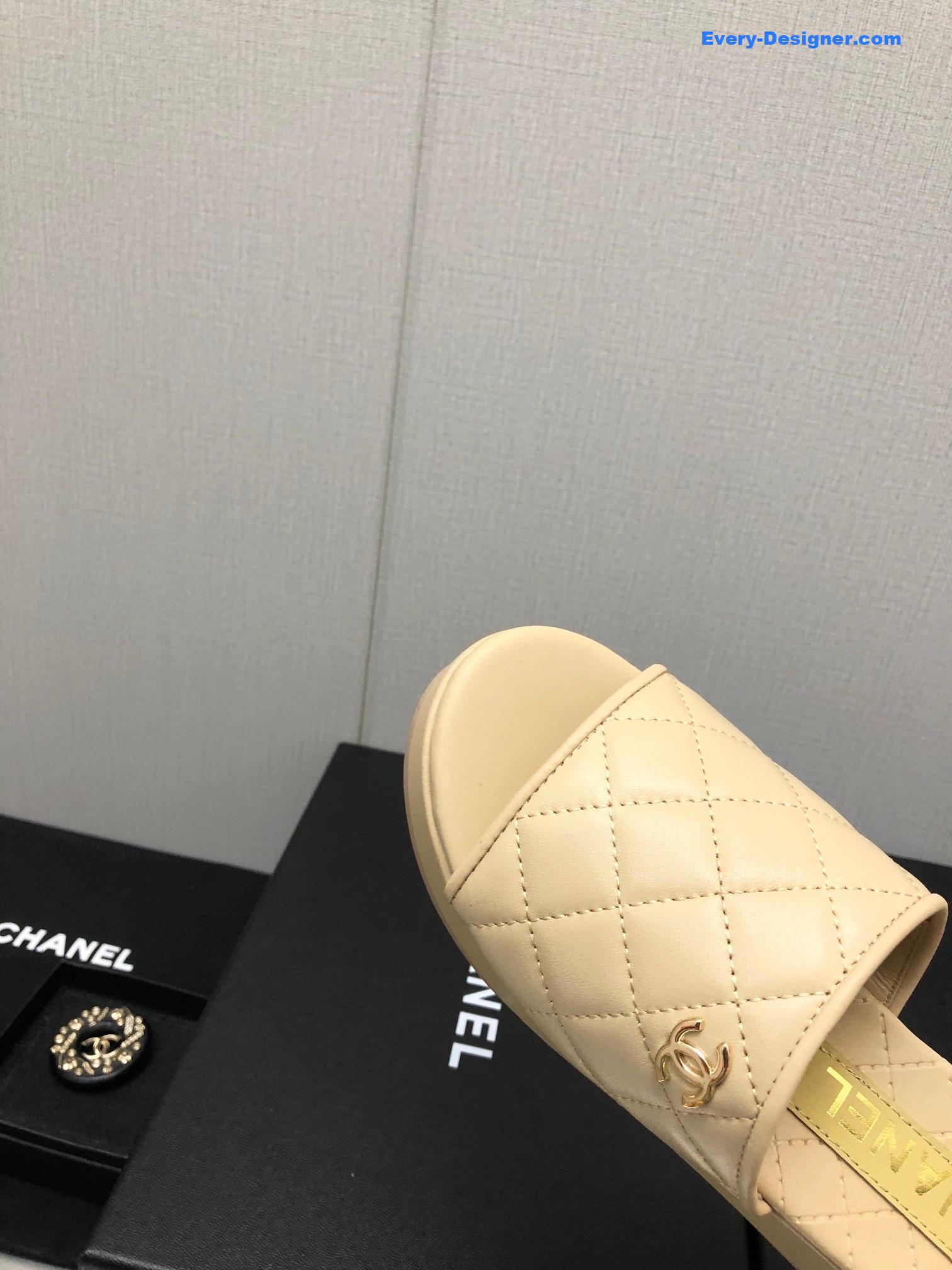 CC rubber outsole high imitation water platform slippers