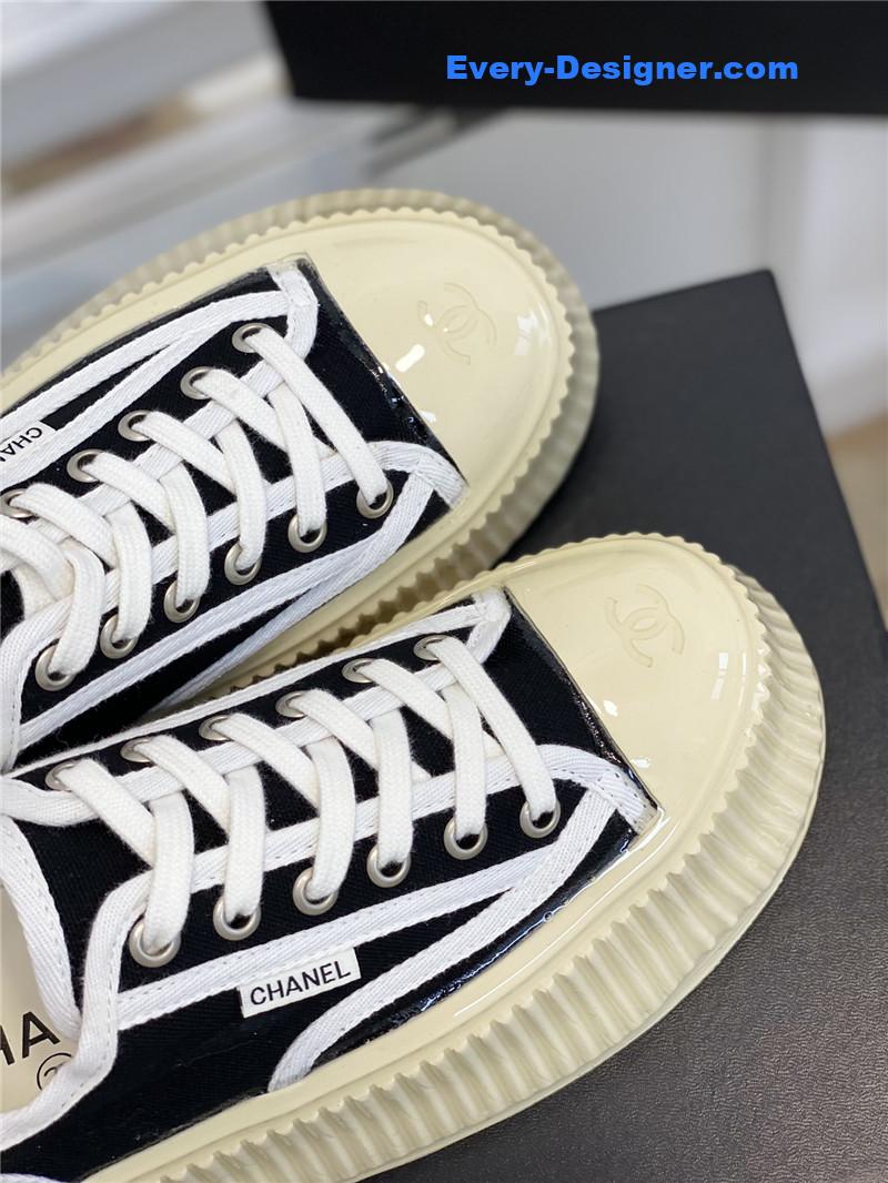 Ch**el platform canvas sneakers