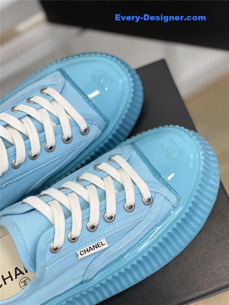 Ch**el platform canvas sneakers
