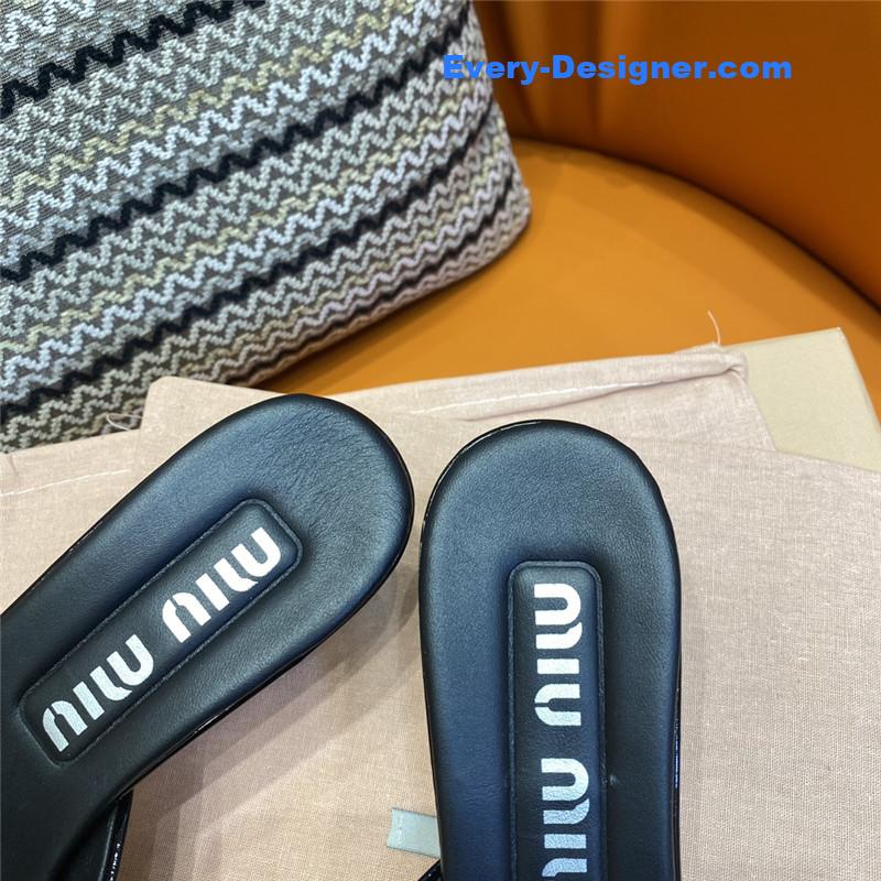 M1um1u fish mouth high heel slippers