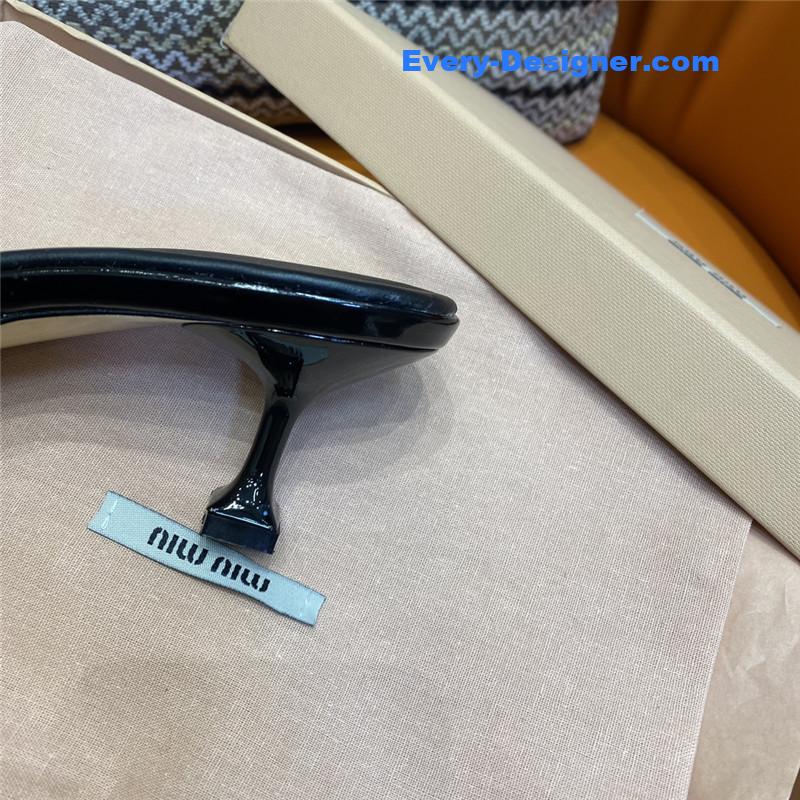 M1um1u fish mouth high heel slippers