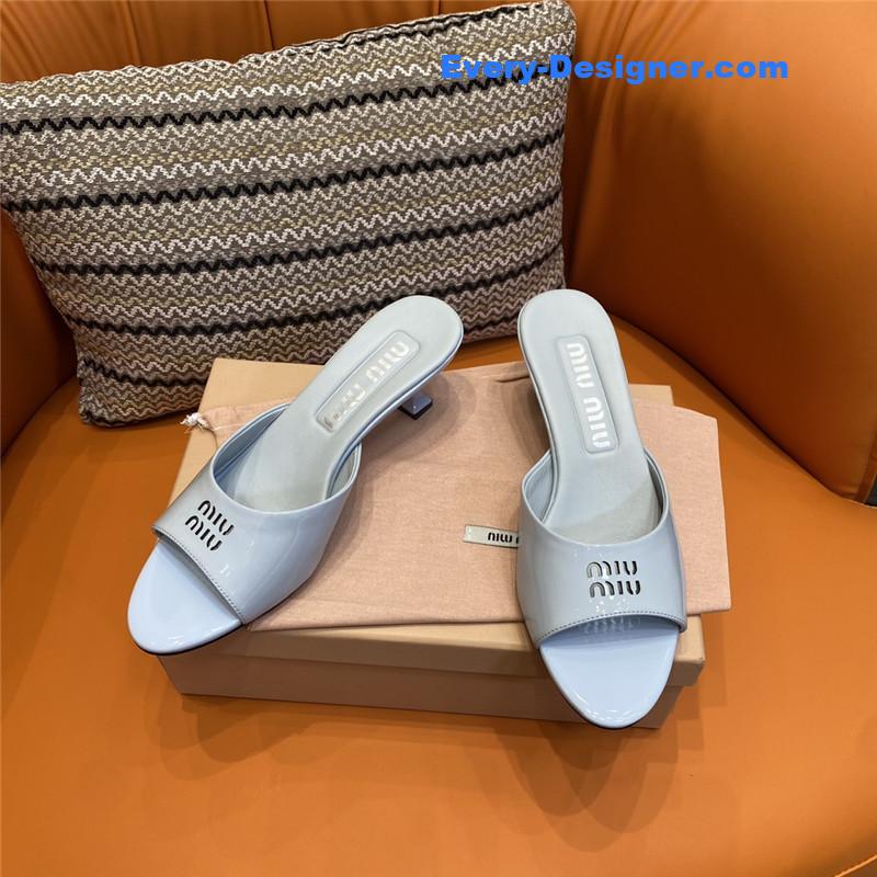 M1um1u fish mouth high heel slippers