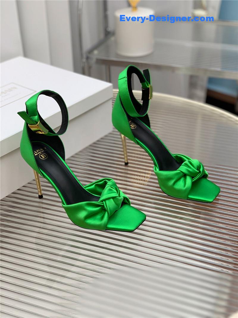 Balmain runway silk heeled sandals
