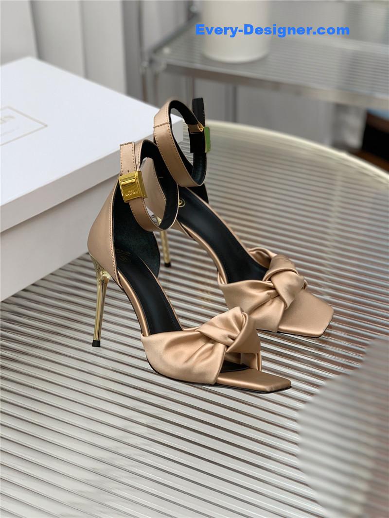 Balmain runway silk heeled sandals