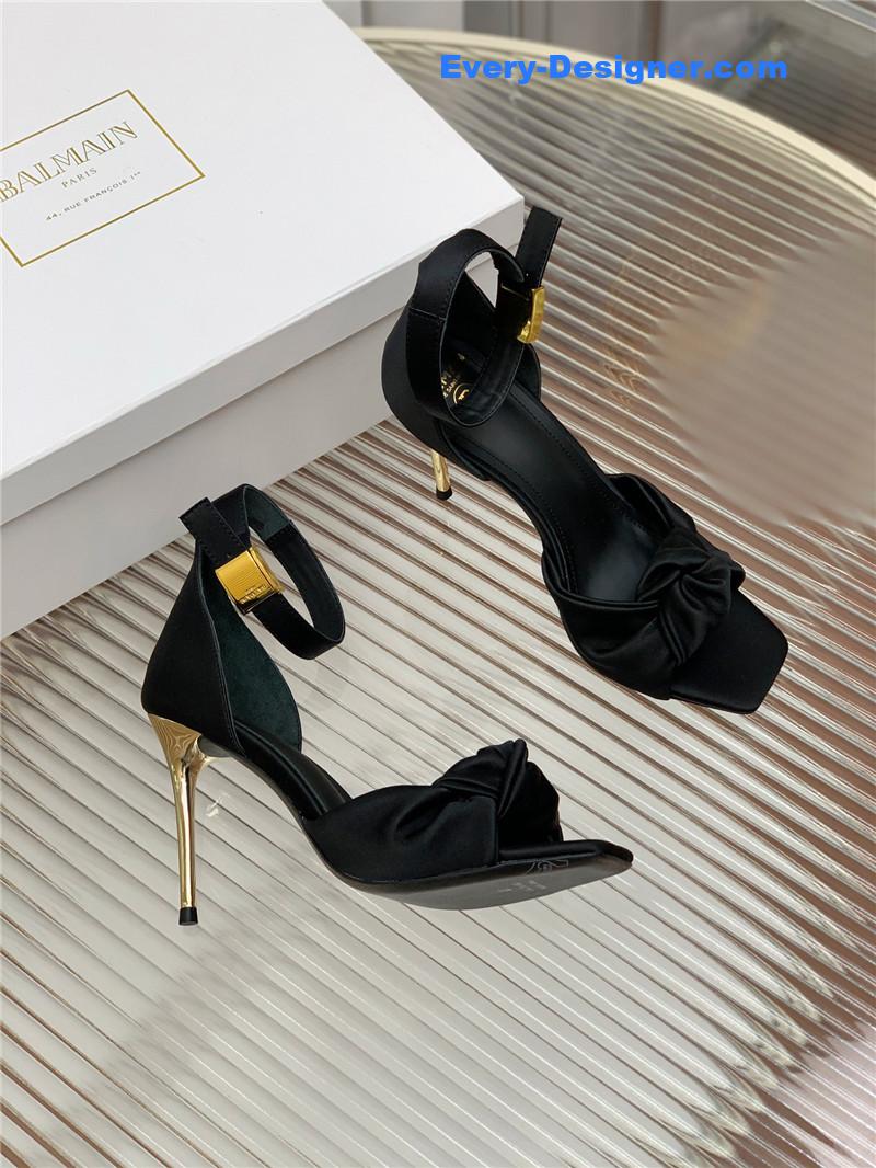 Balmain runway silk heeled sandals