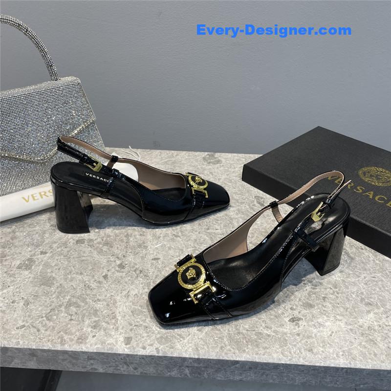 Versace Block Heel Sandals