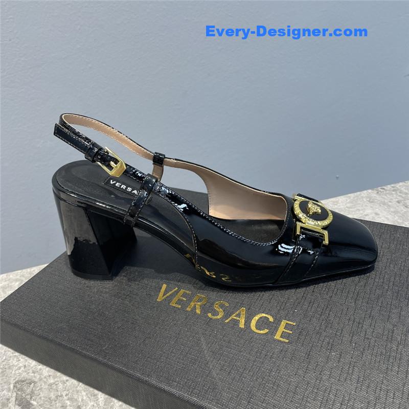 Versace Block Heel Sandals