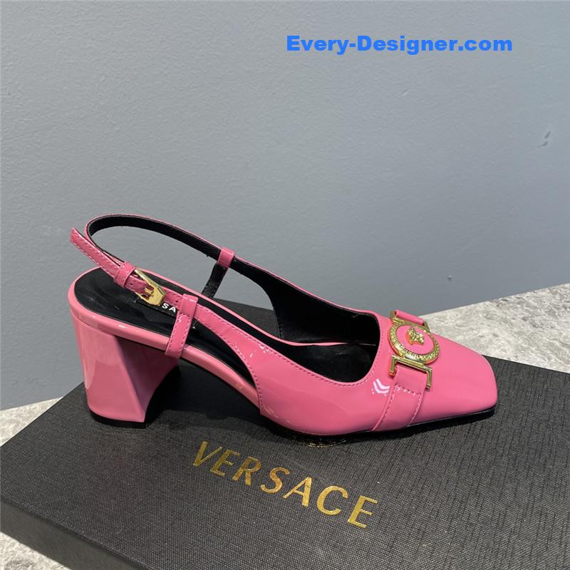 Versace Block Heel Sandals