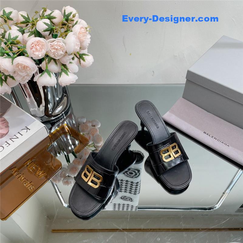 Ba1en*iaga double b buckle stiletto sandals