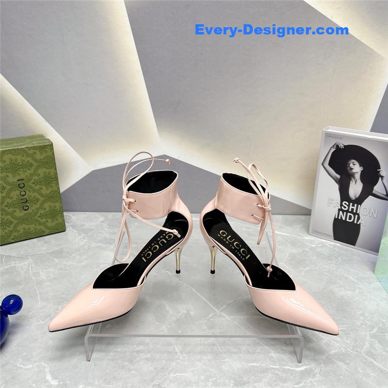 Gvc*1 pointed toe metal high-heeled shoes